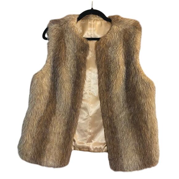 VIntage Cheyenne By Hillmoor Faux Fur Vest Open Front Costume Cosplay - Picture 1 of 4